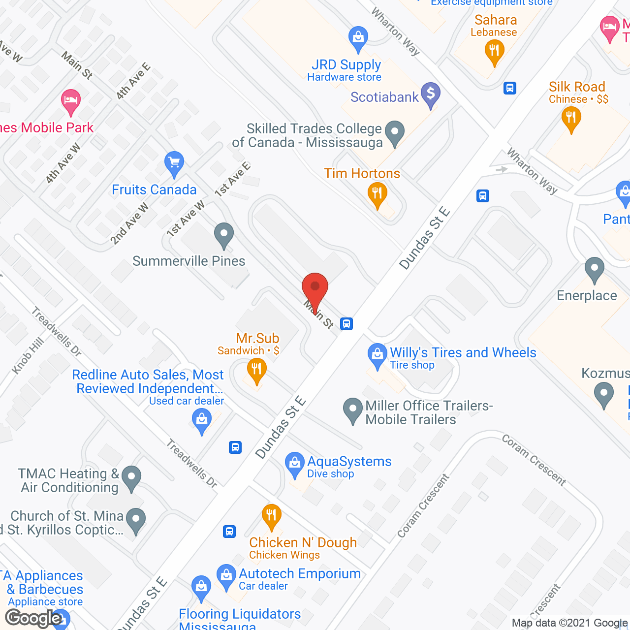 Summerville Pines in google map