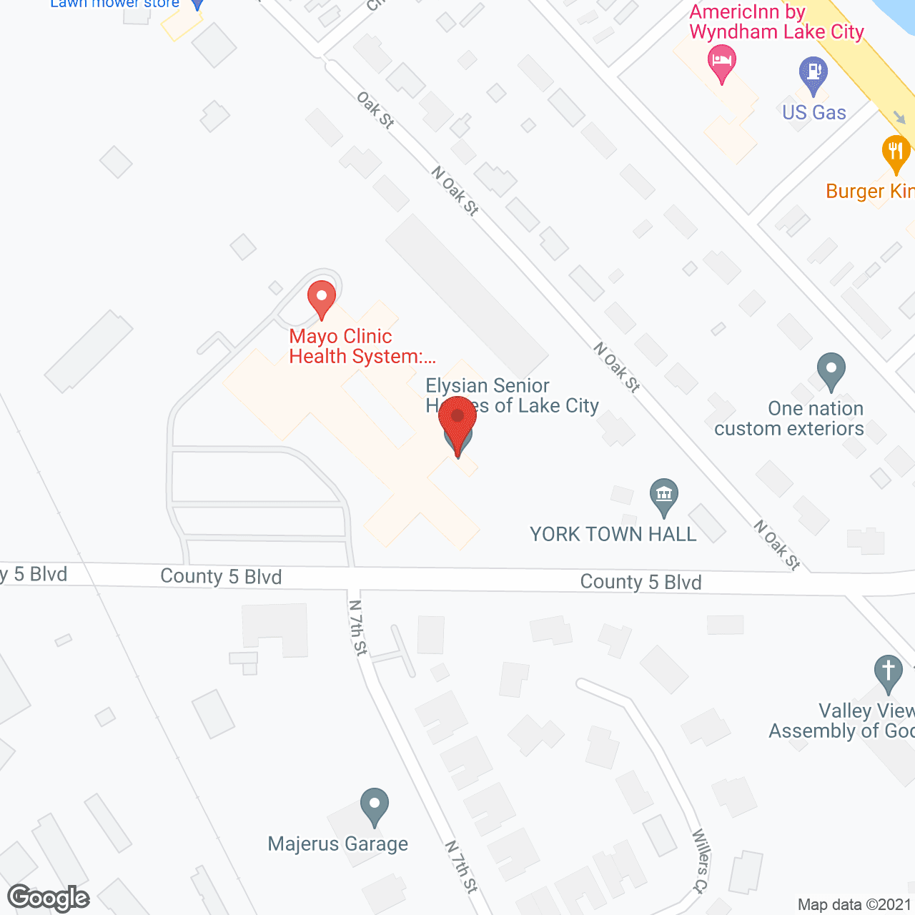 Elysian Senior Homes of Lake City in google map