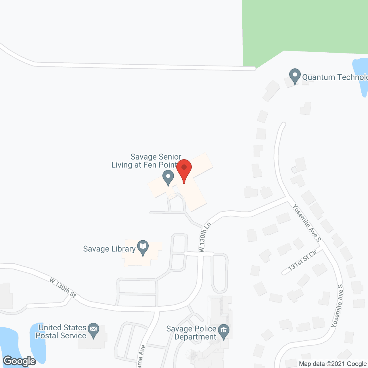 Savage Senior Living in google map