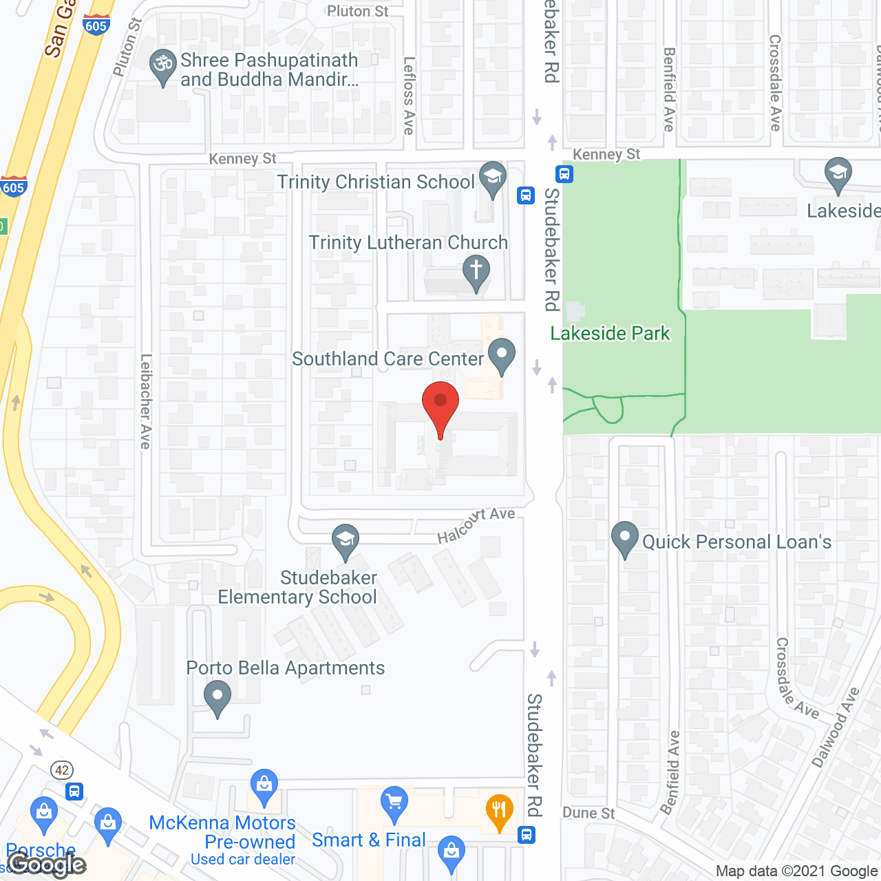 Southland Care Center and Assisted Living in google map