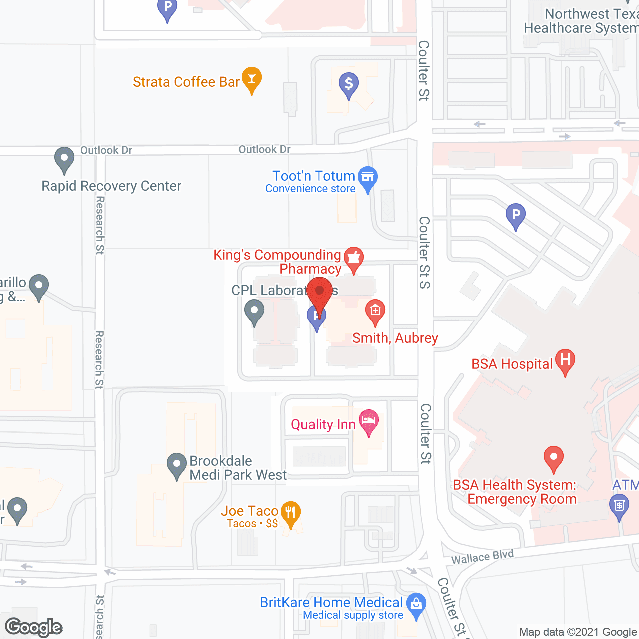Bristol Park at Amarillo in google map