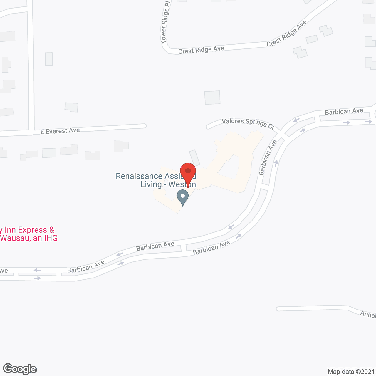 Renaissance Assisted Living-Weston in google map