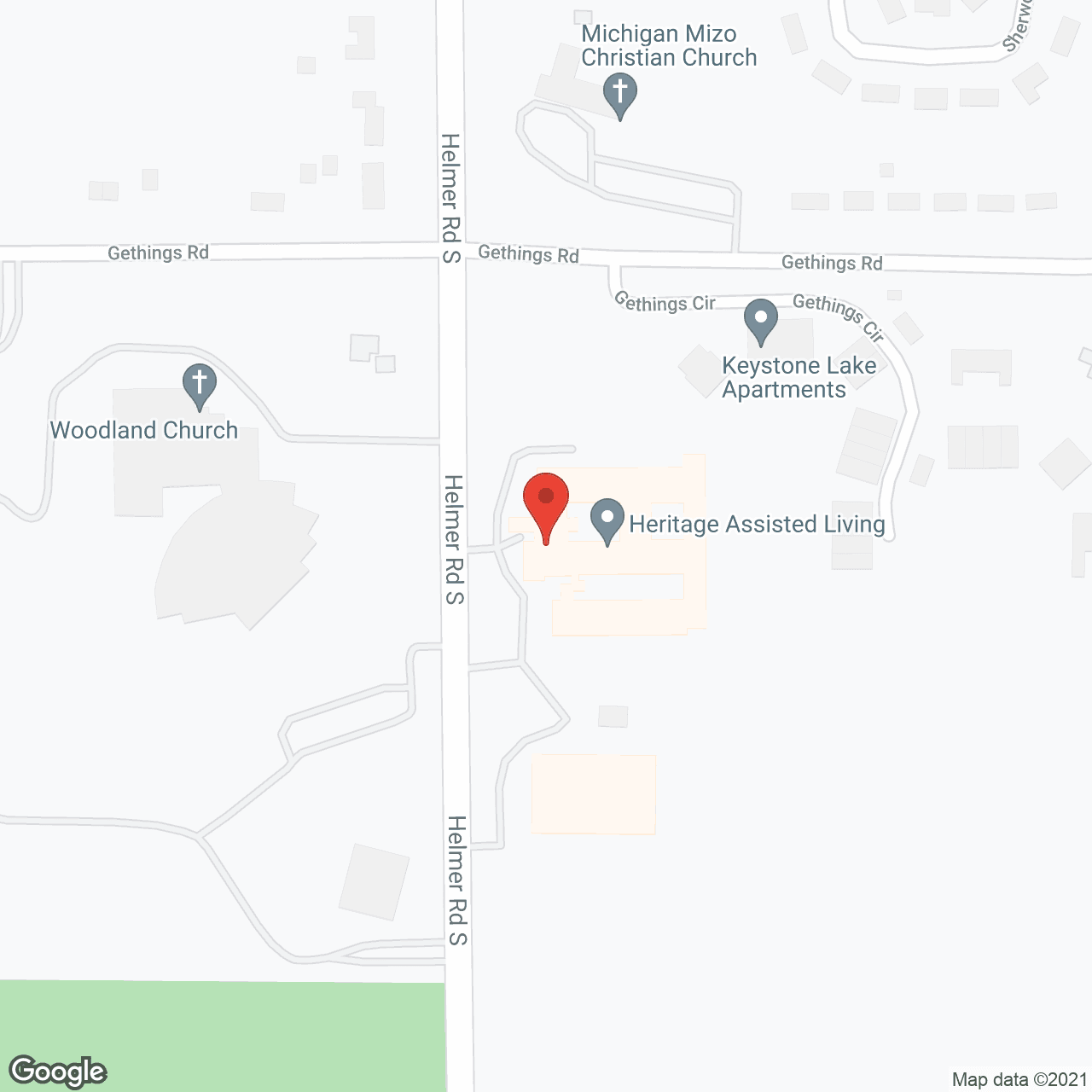 Heritage Assisted living Community in google map