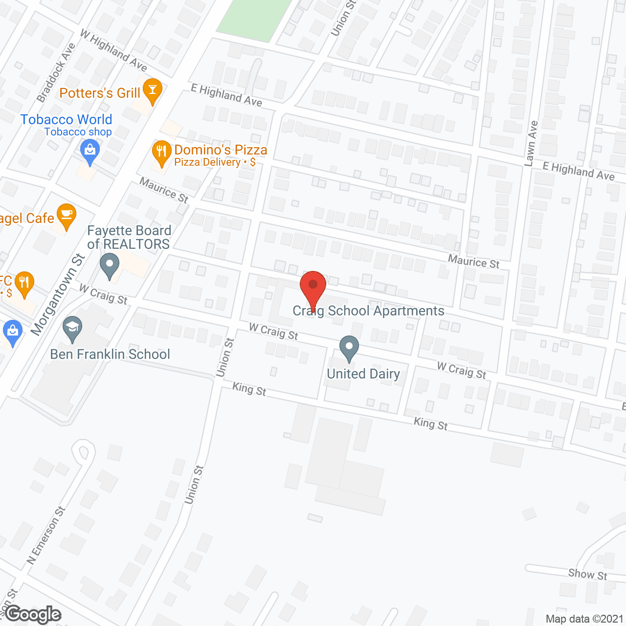 Craig School Apartments in google map