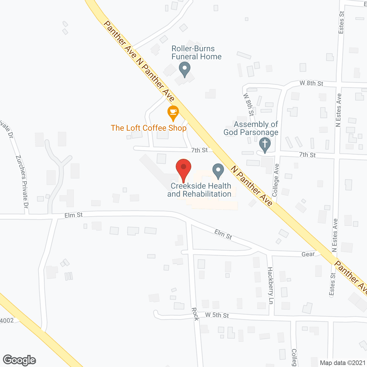 Creekside Health And Rehabilitation in google map