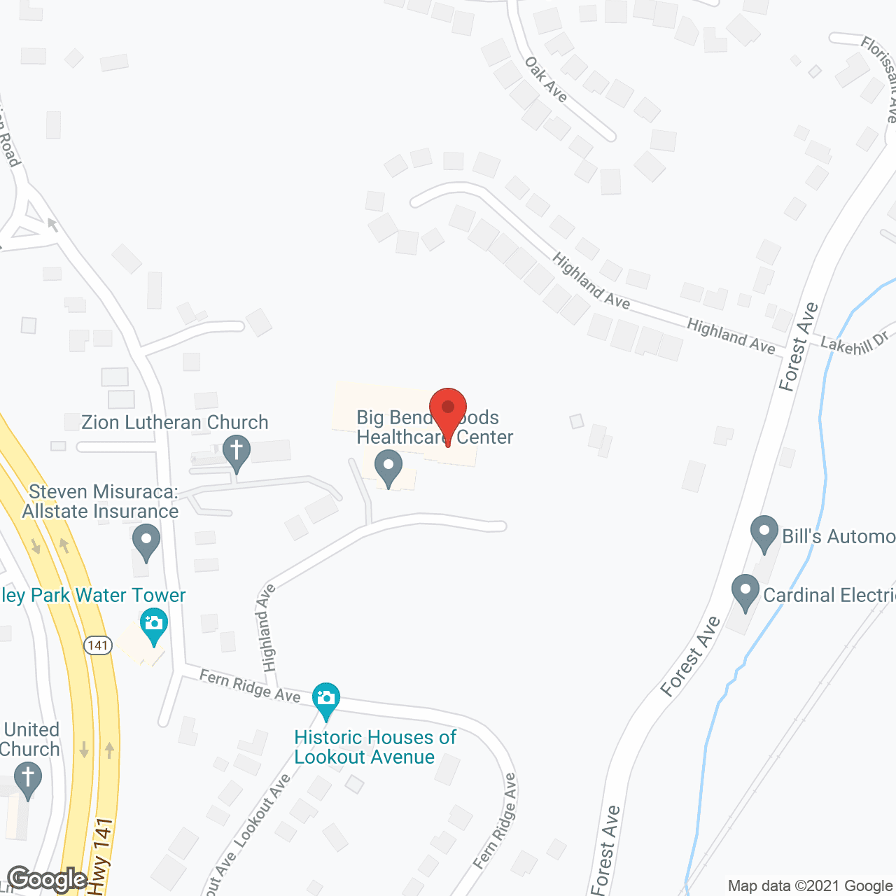 Big Bend Woods Healthcare Center in google map