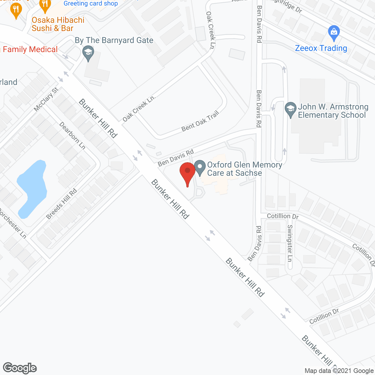 Oxford Glen Memory Care at Sachse in google map