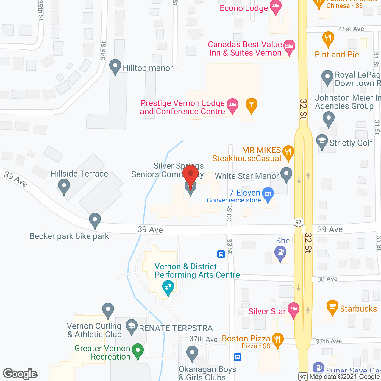 Silver Springs in google map