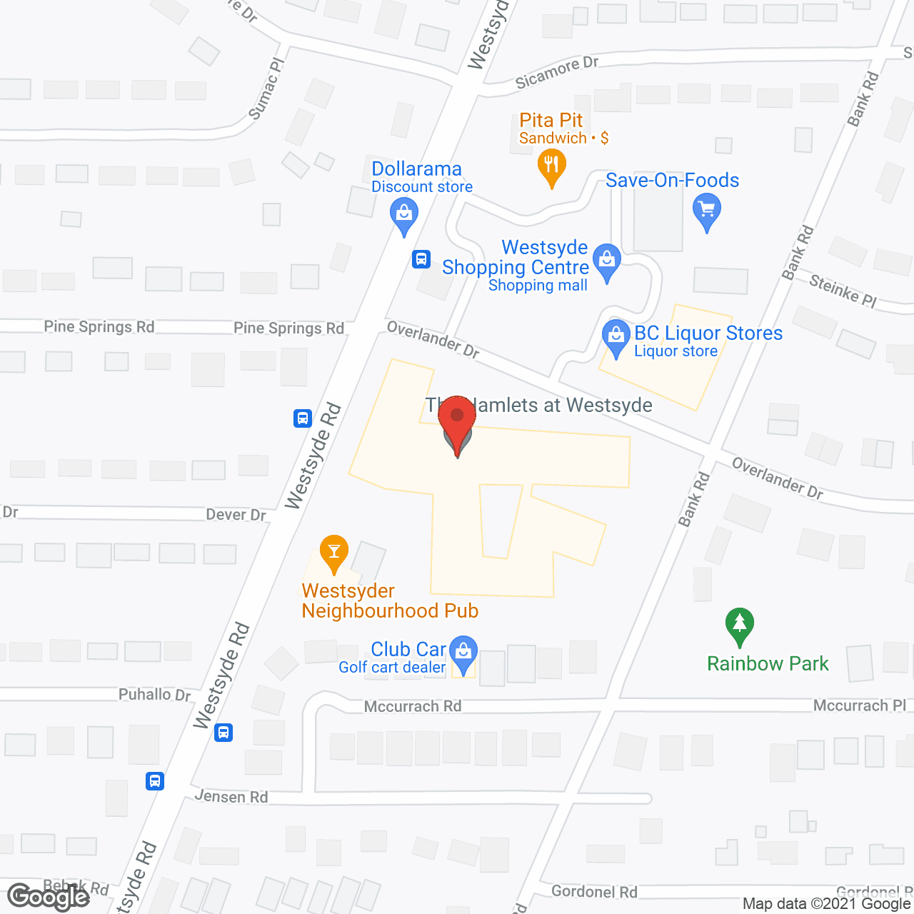 The Hamlets at Westsyde in google map