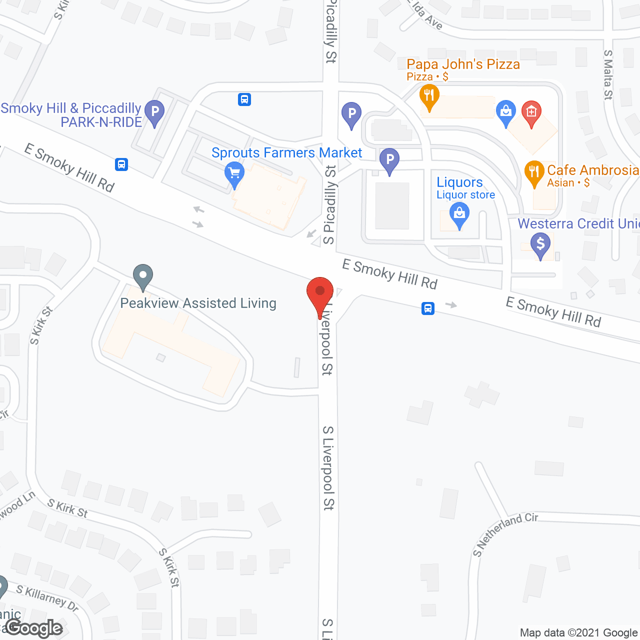 Peakview Assisted Living and Memory Care in google map