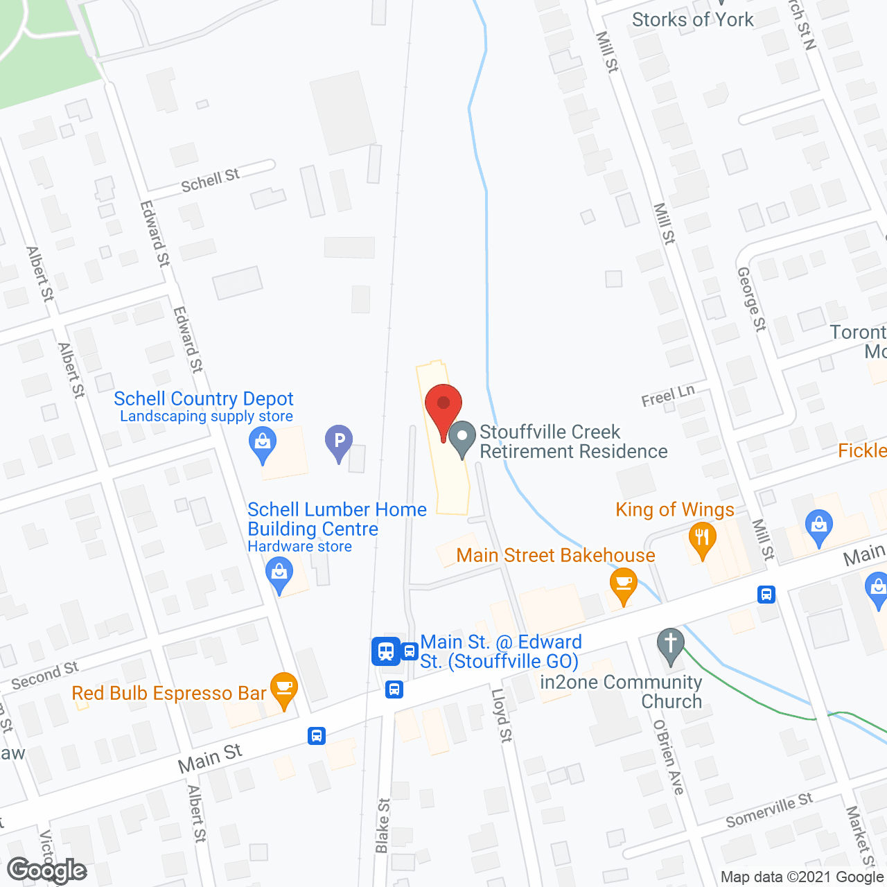 Stouffville Creek Retirement Residence in google map