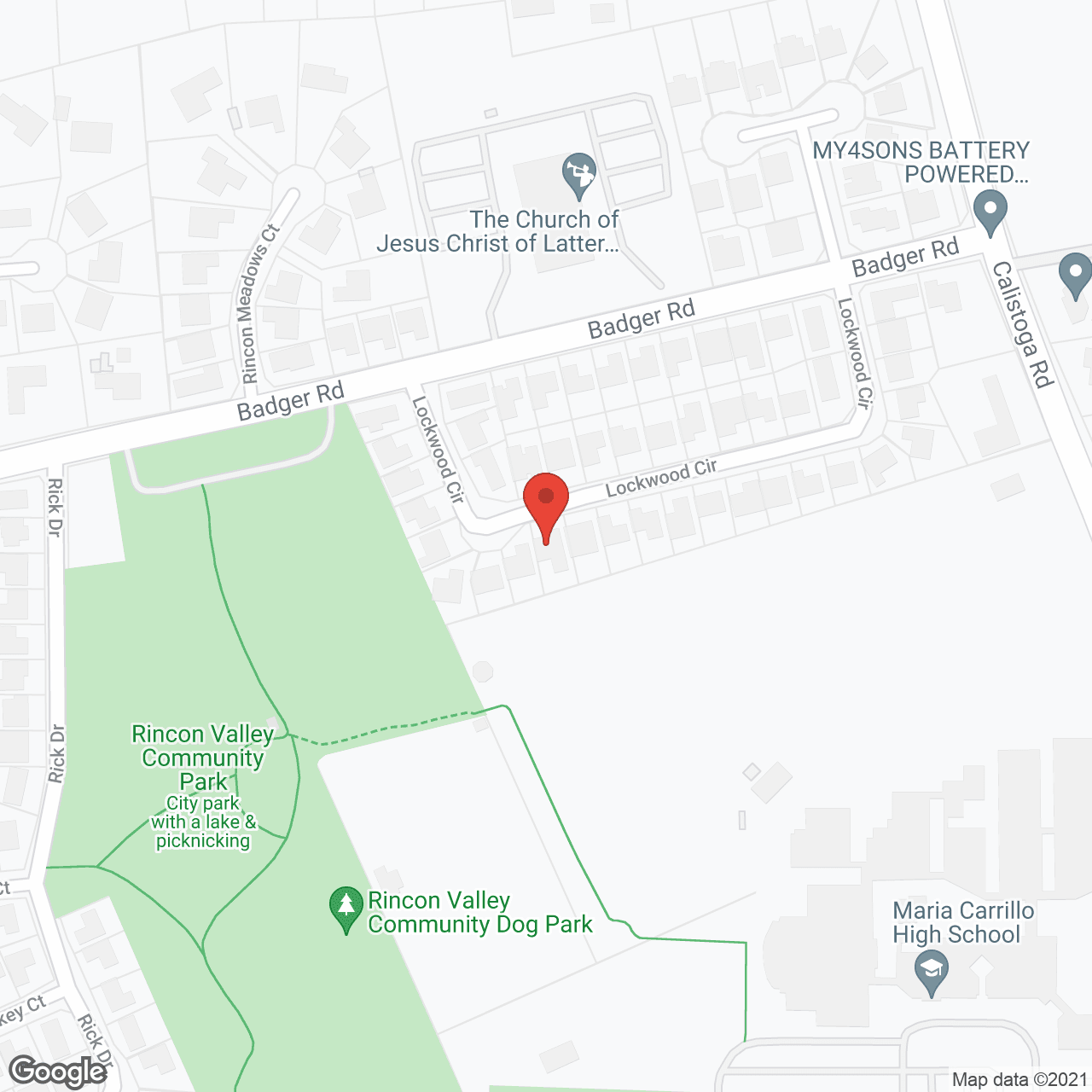 Rincon Valley Gardens 1 in google map