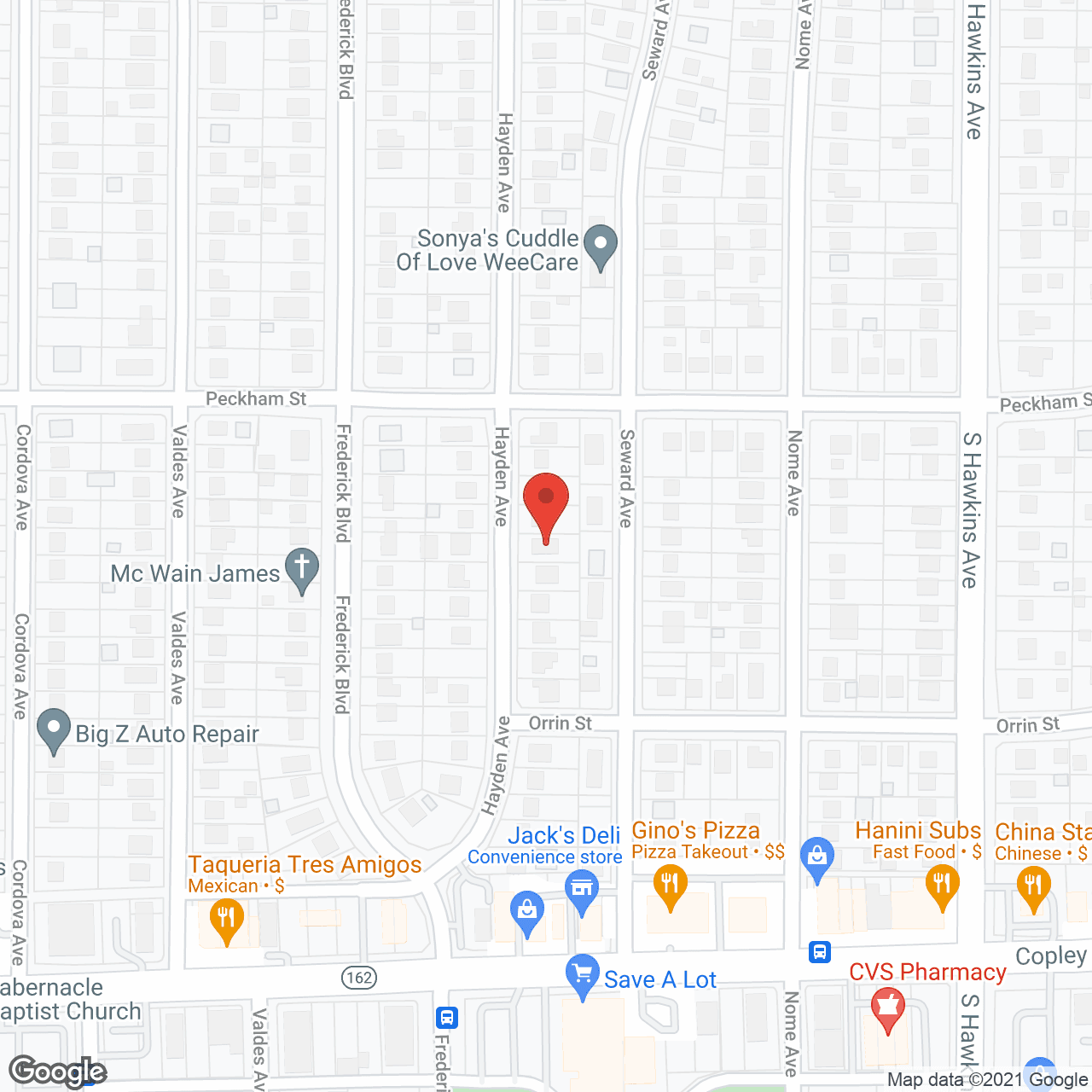 Hayden Place in google map