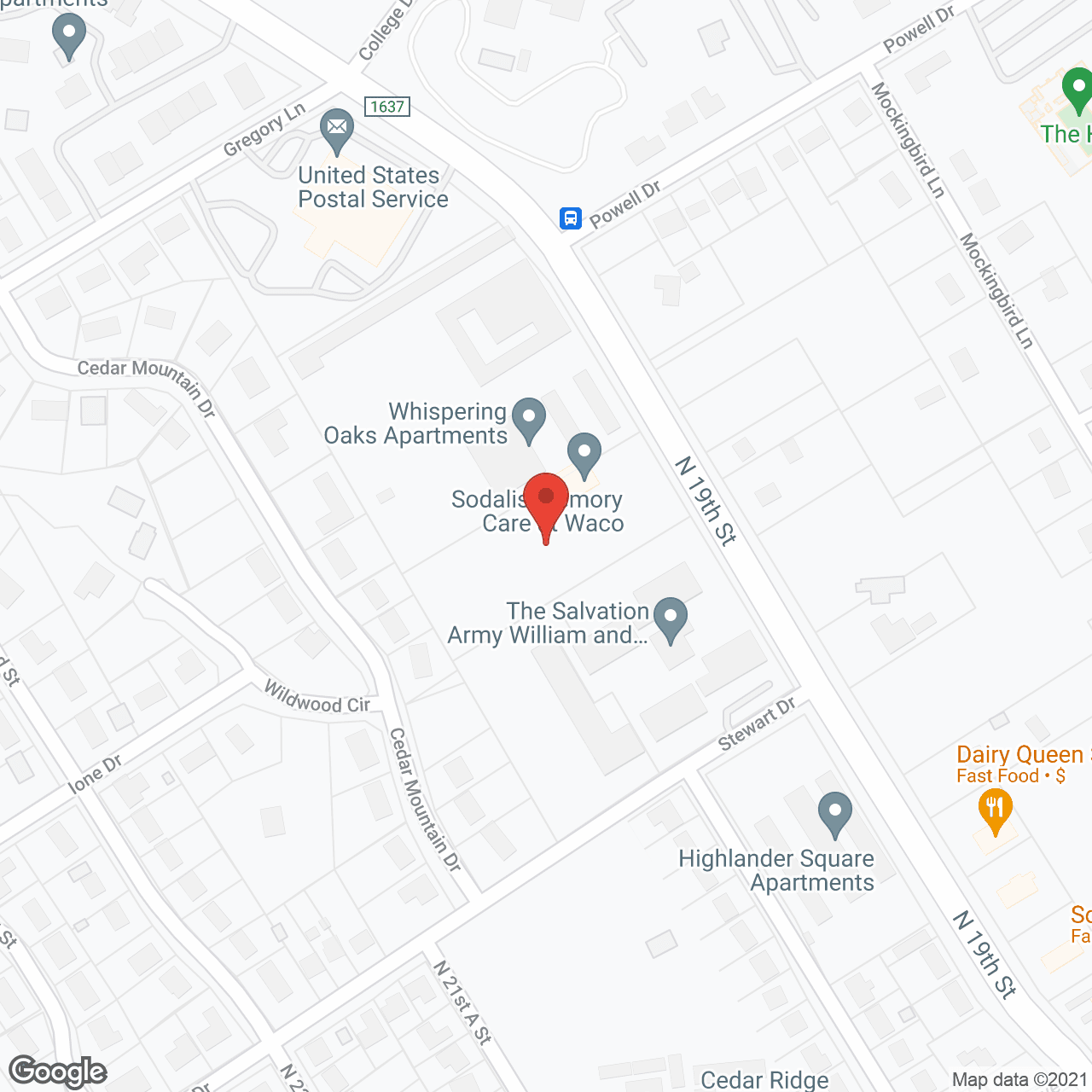 Mercy House Waco in google map