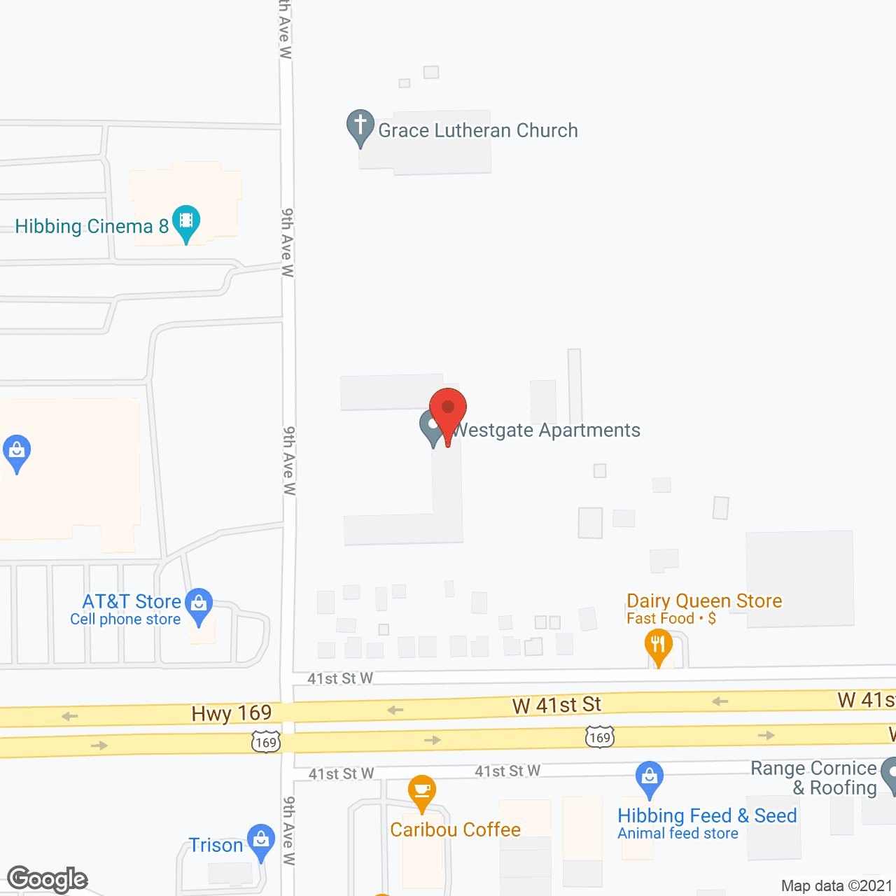 Westgate Apartments in google map