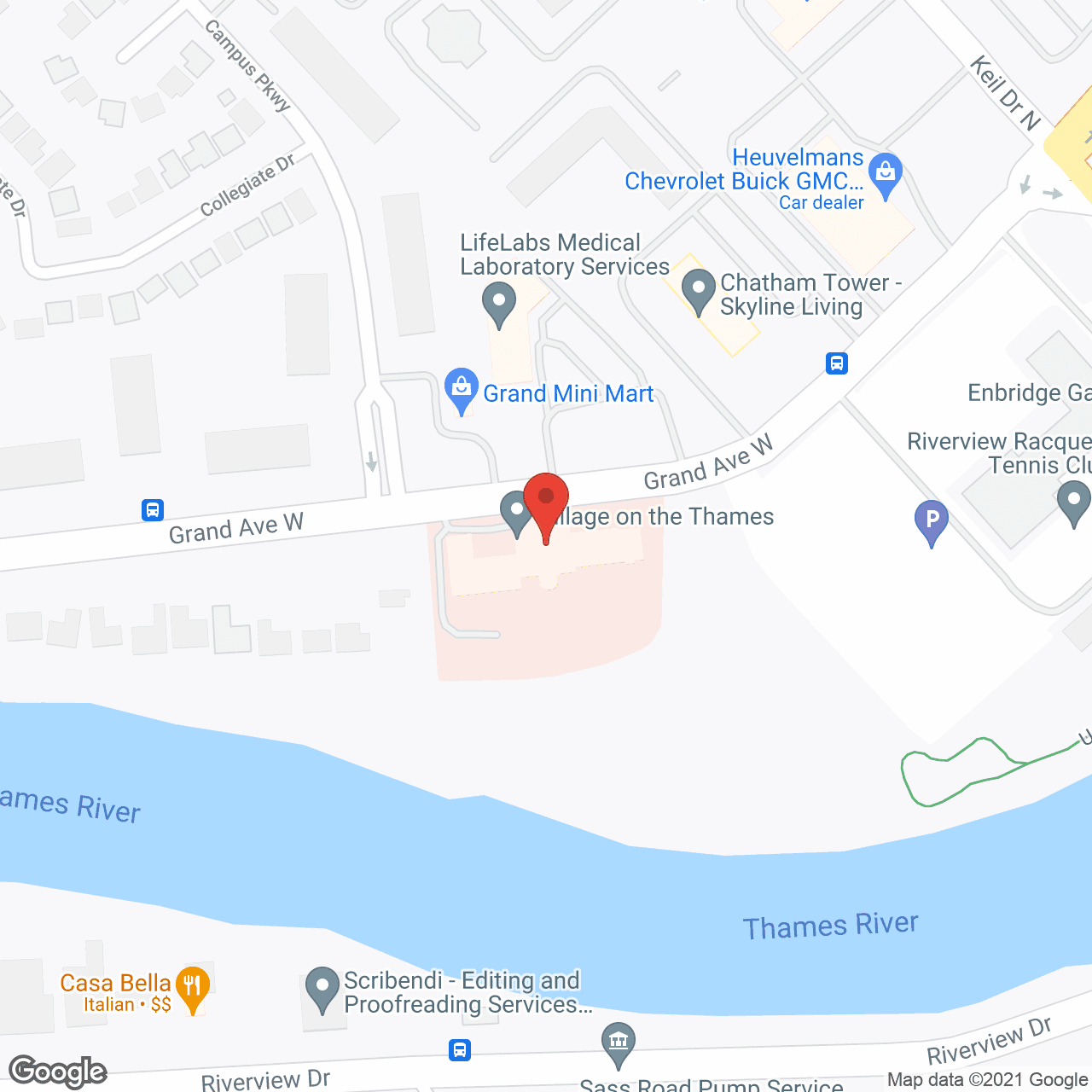 Residence on the Thames in google map