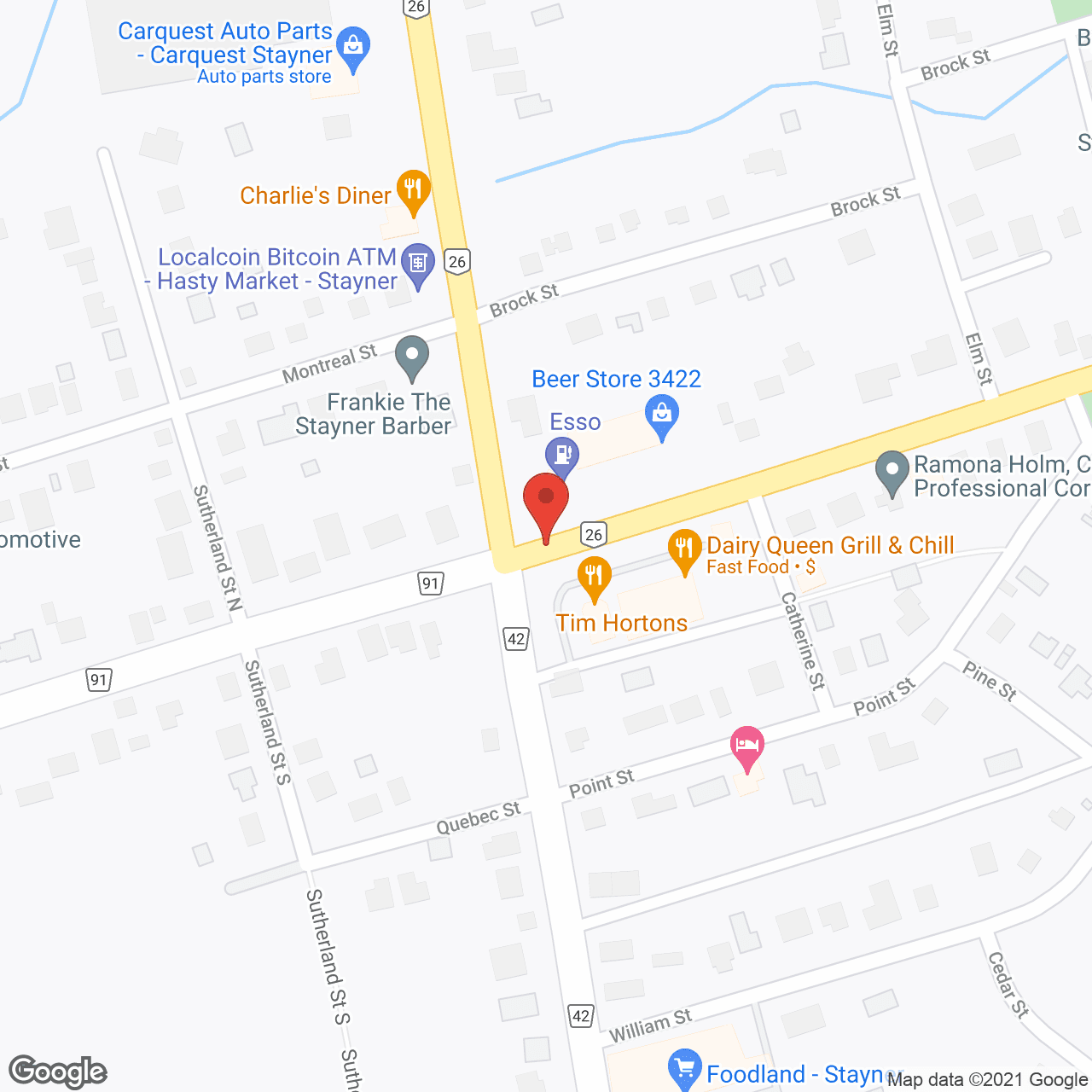 Huron Meadows in google map