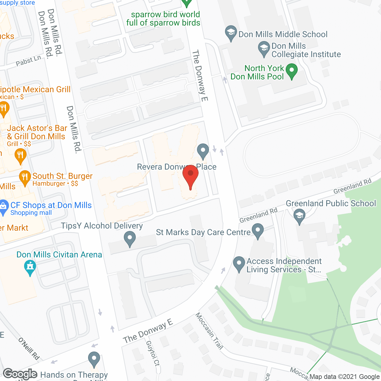 Donway Place Seniors Apts in google map