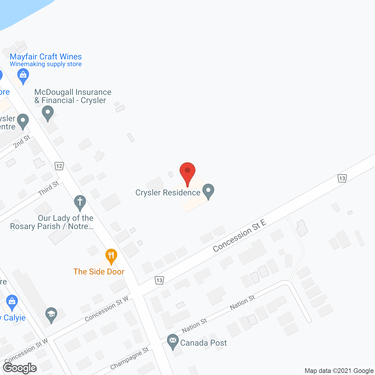 Crysler Residence in google map