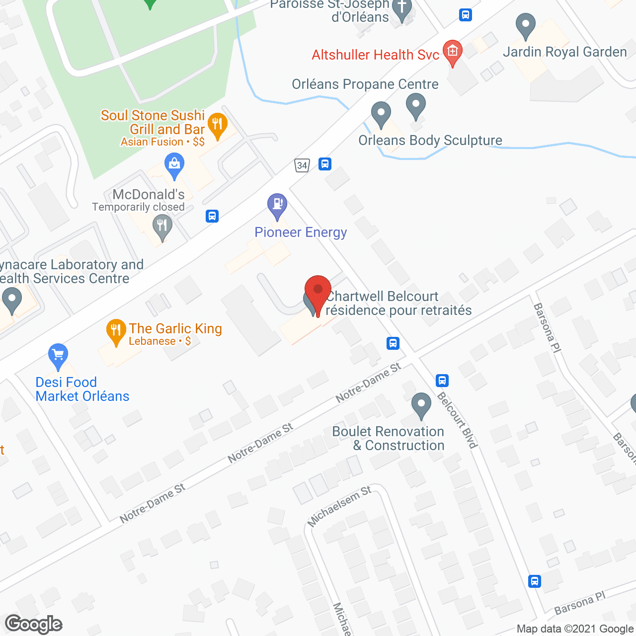 Belcourt Manor in google map