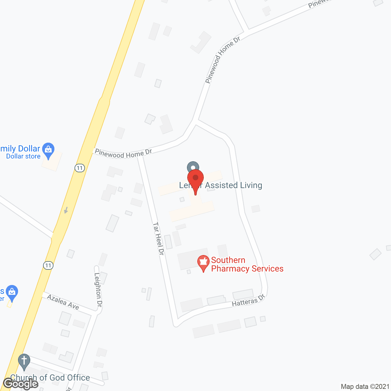 Lenoir Assisted Living in google map