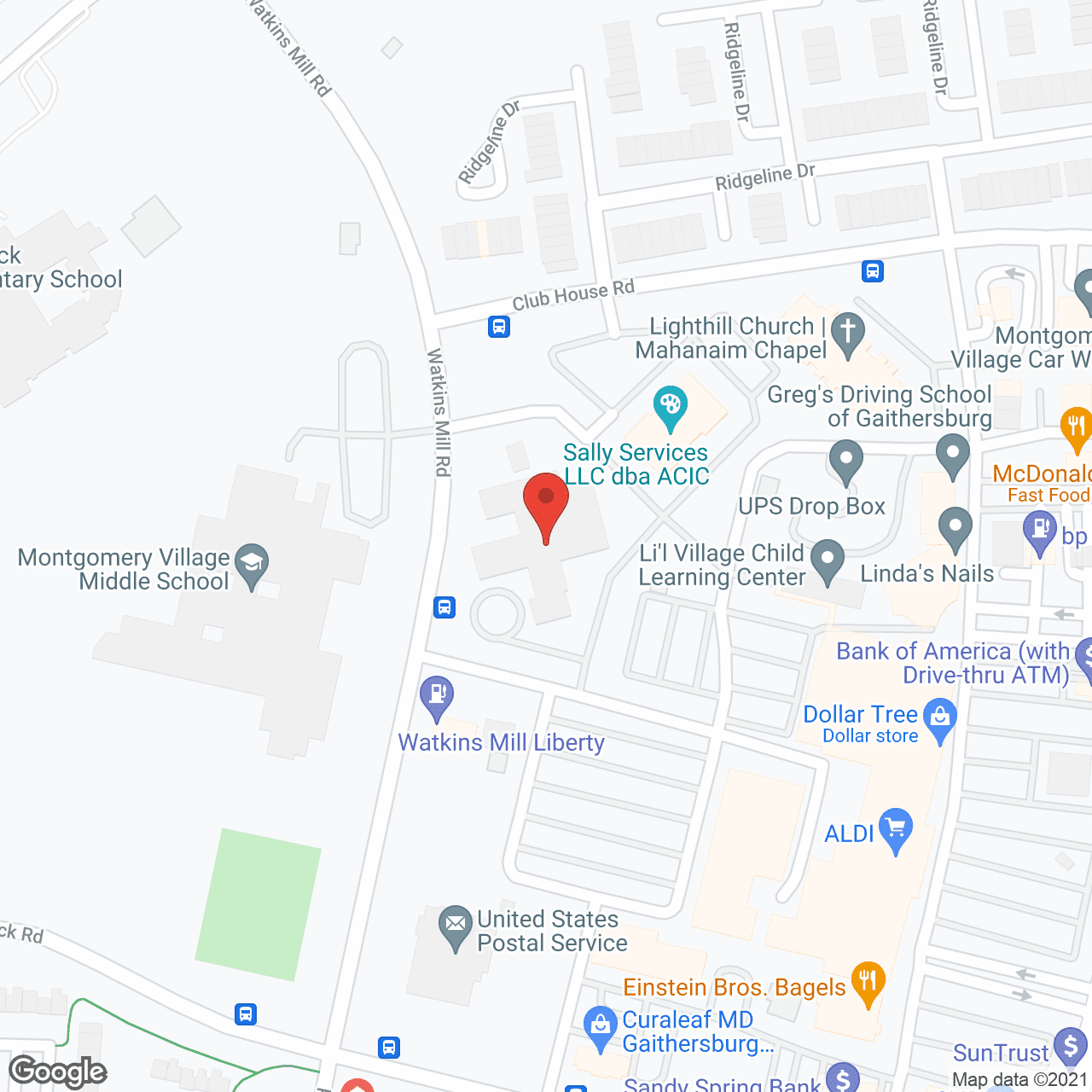 Montgomery Village Care and Rehabilitation in google map