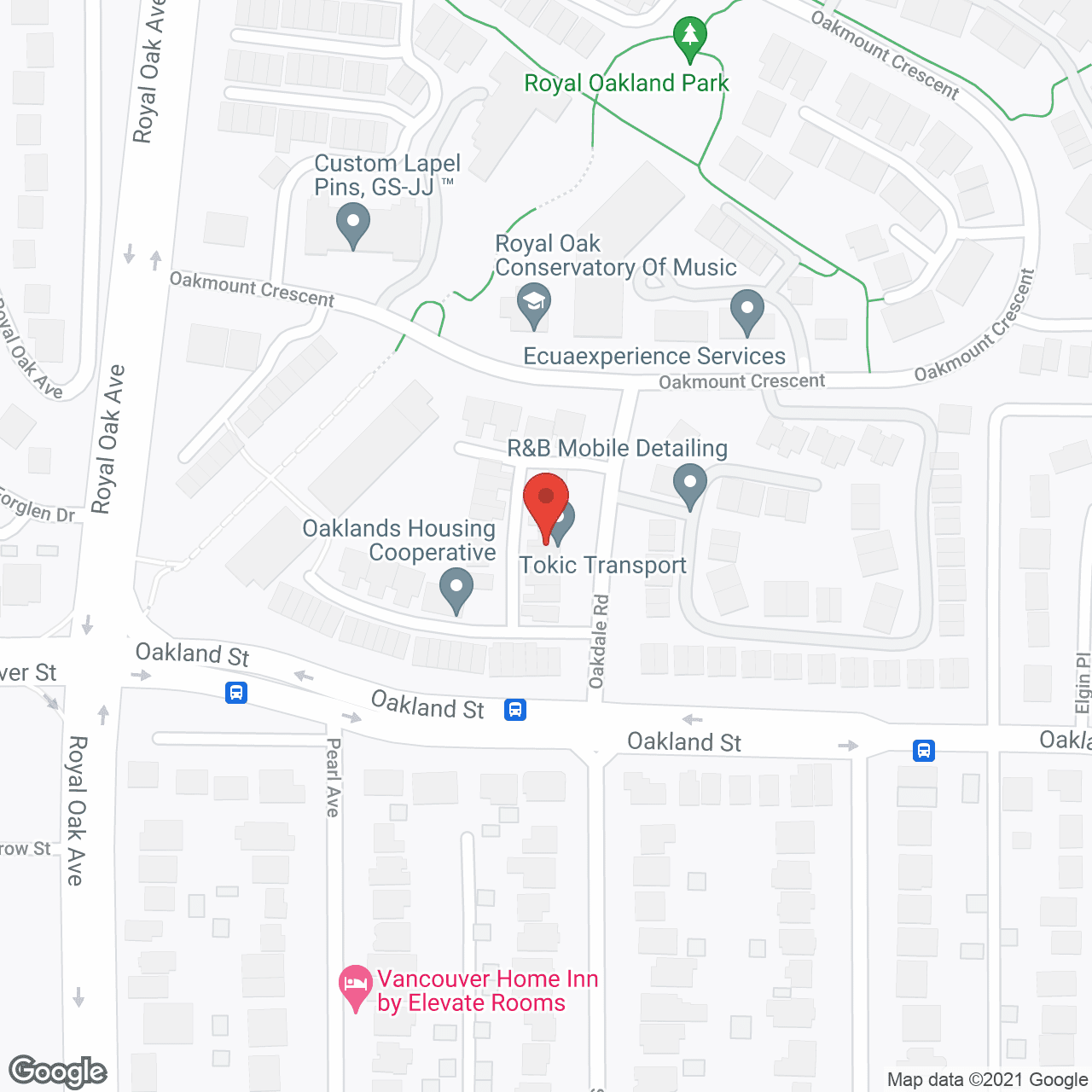 Oaklands Housing Co-Op in google map