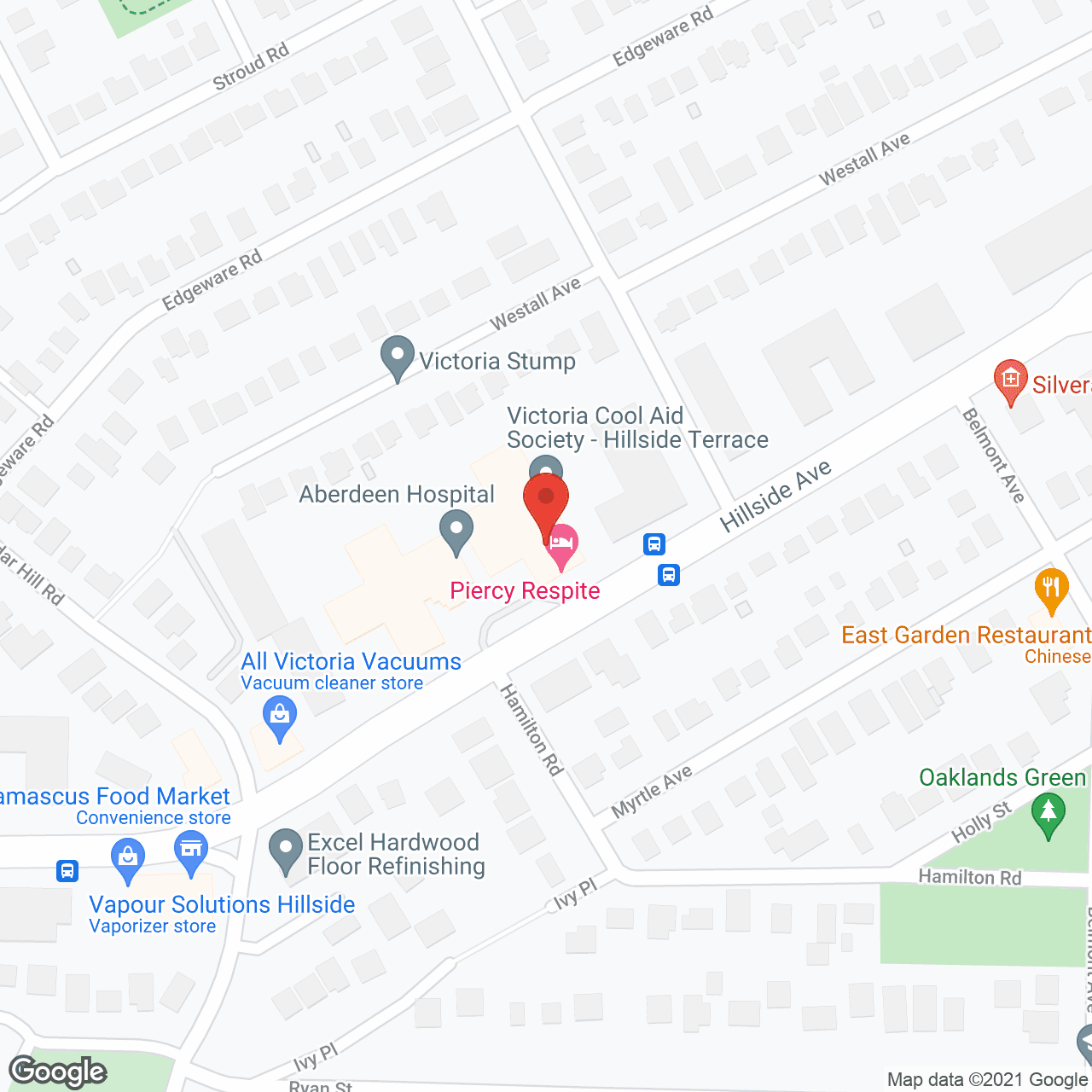 Hillside Terrace in google map