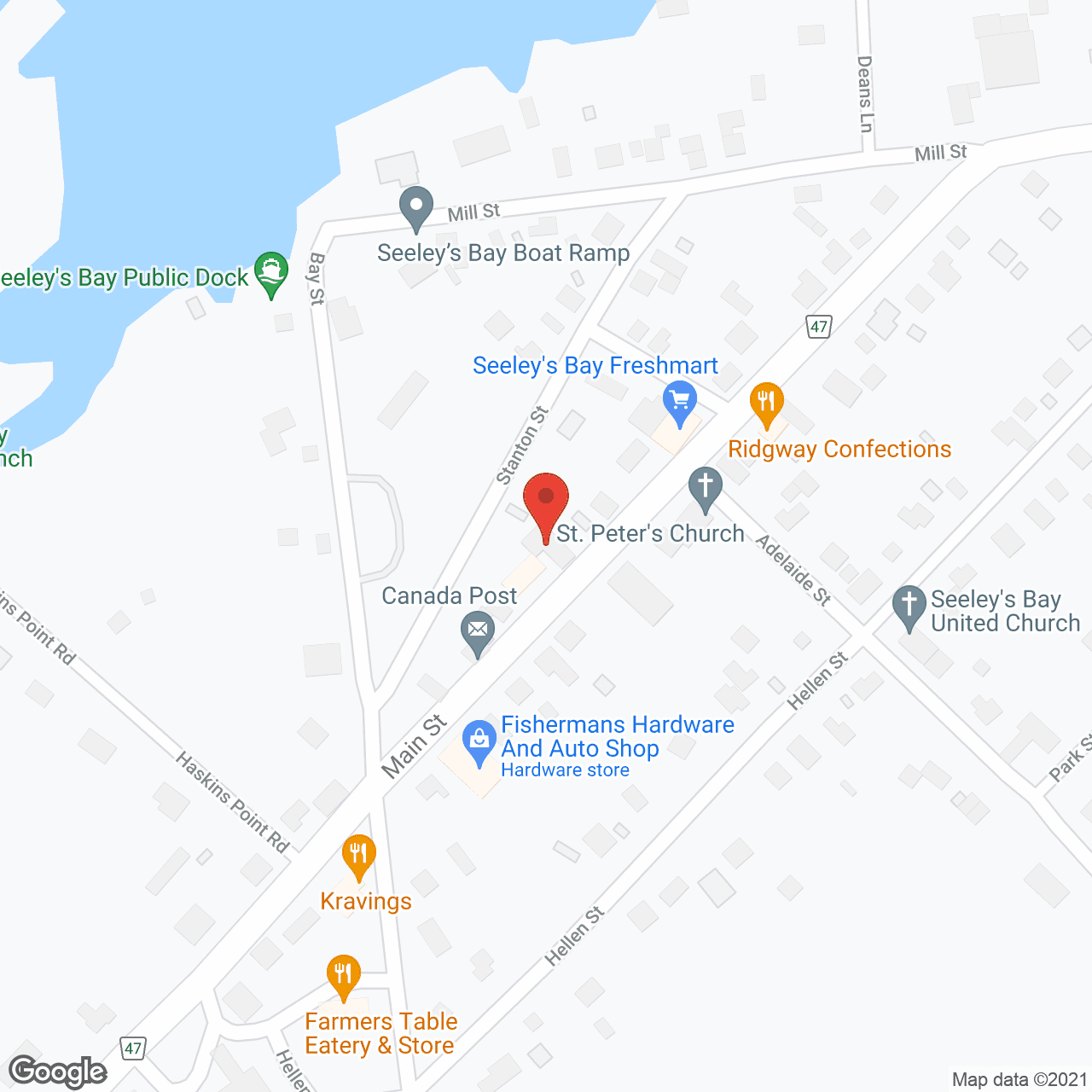 Musical Retirement Home at Seeley's Bay in google map