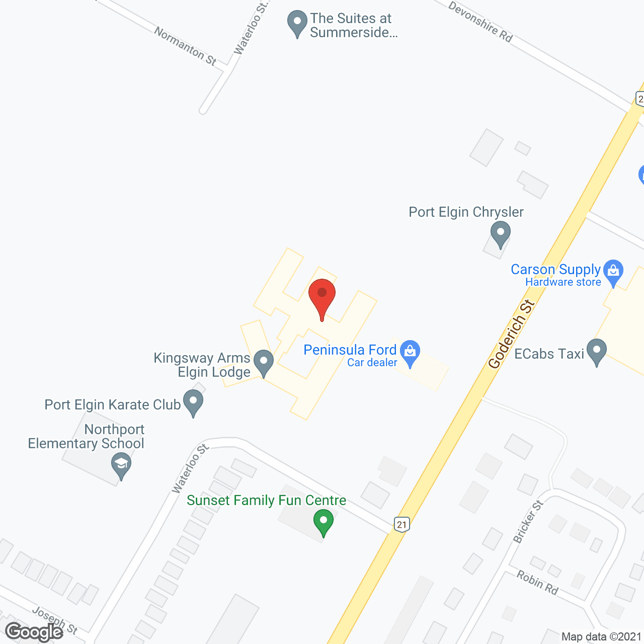 Kingsway Arms at Elgin Lodge in google map