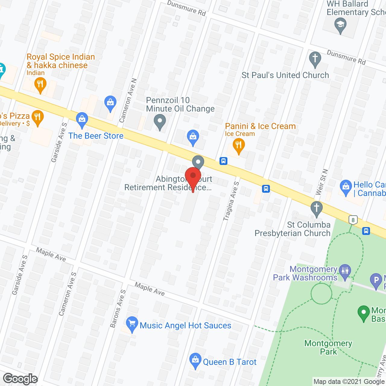 Abington Court in google map
