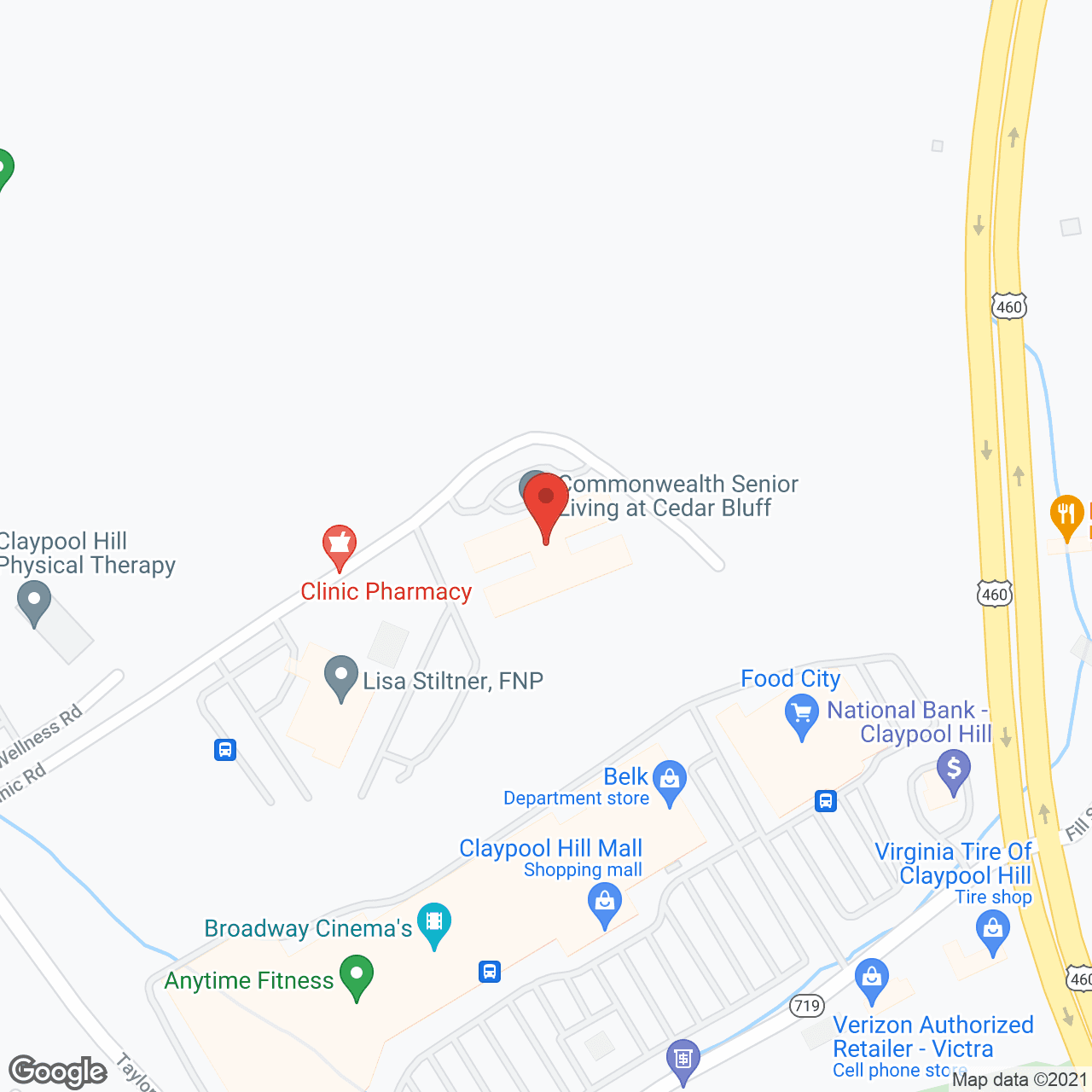 Commonwealth Senior Living at Cedar Bluff in google map
