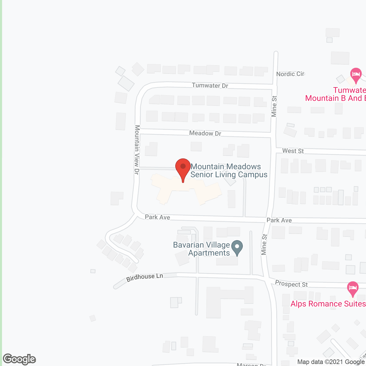 Mountain Meadows Senior Living Campus in google map