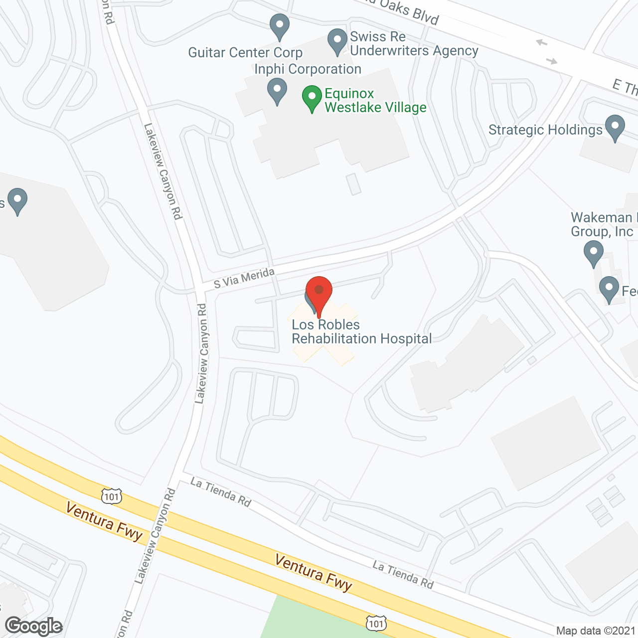 Los Robles Hospital & Medical Center East Campus in google map