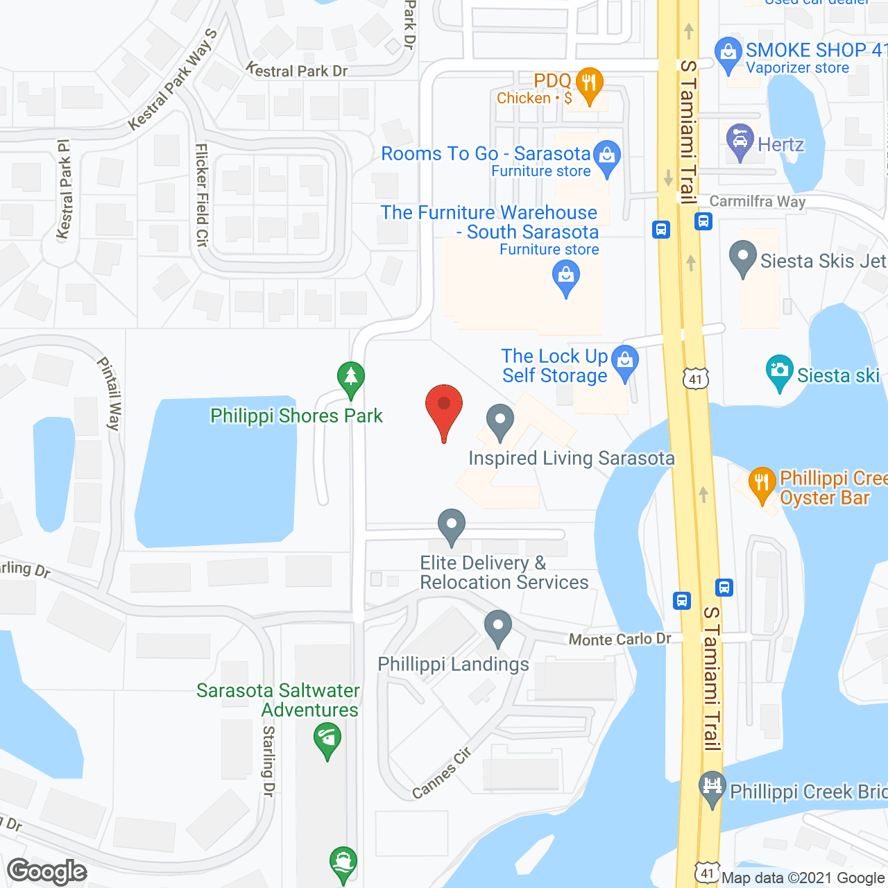 Inspired Living at Sarasota in google map