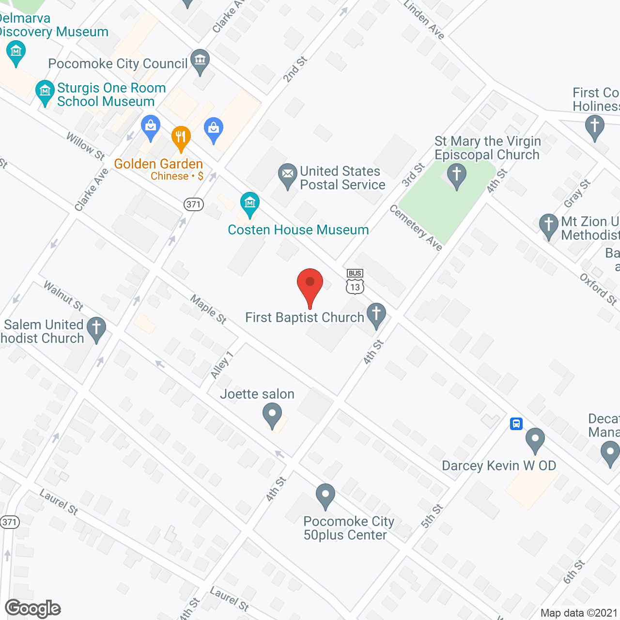 Baycare at Pocomoke in google map
