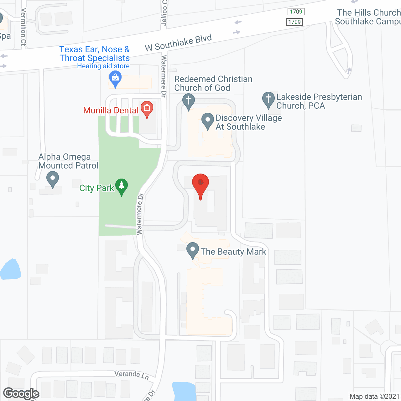Discovery Village at Southlake Independent Living in google map