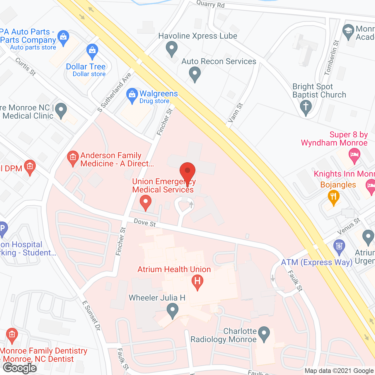 Jesse Helms Nursing Center in google map