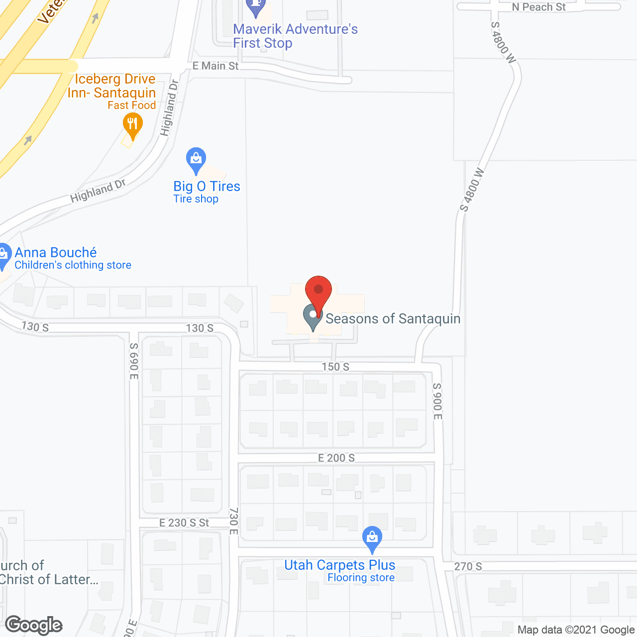 Seasons Of Santaquin Assisted Living and Memory in google map