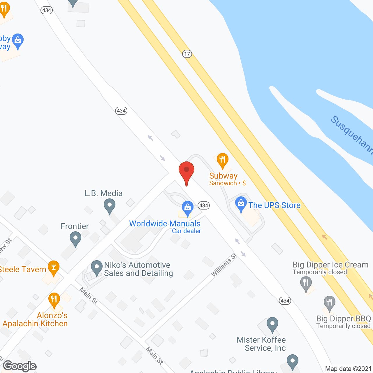 Grant Homestead in google map