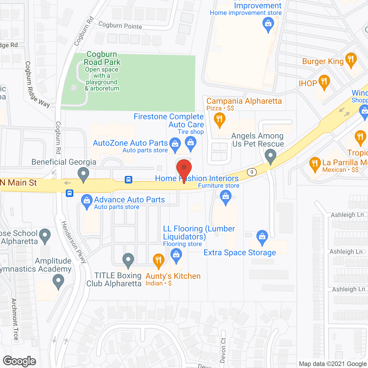 Addington Place of Alpharetta in google map