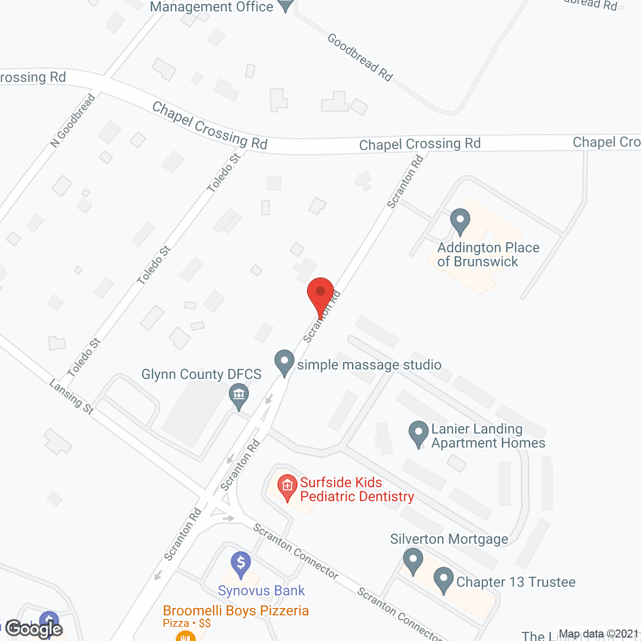 Addington Place of Brunswick in google map