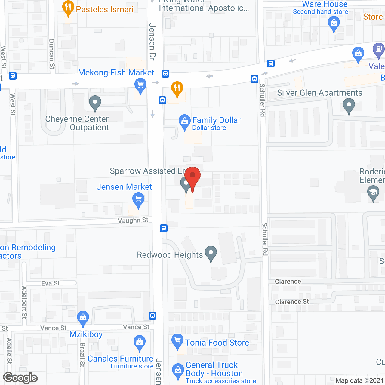 Sparrow Assisted Living in google map