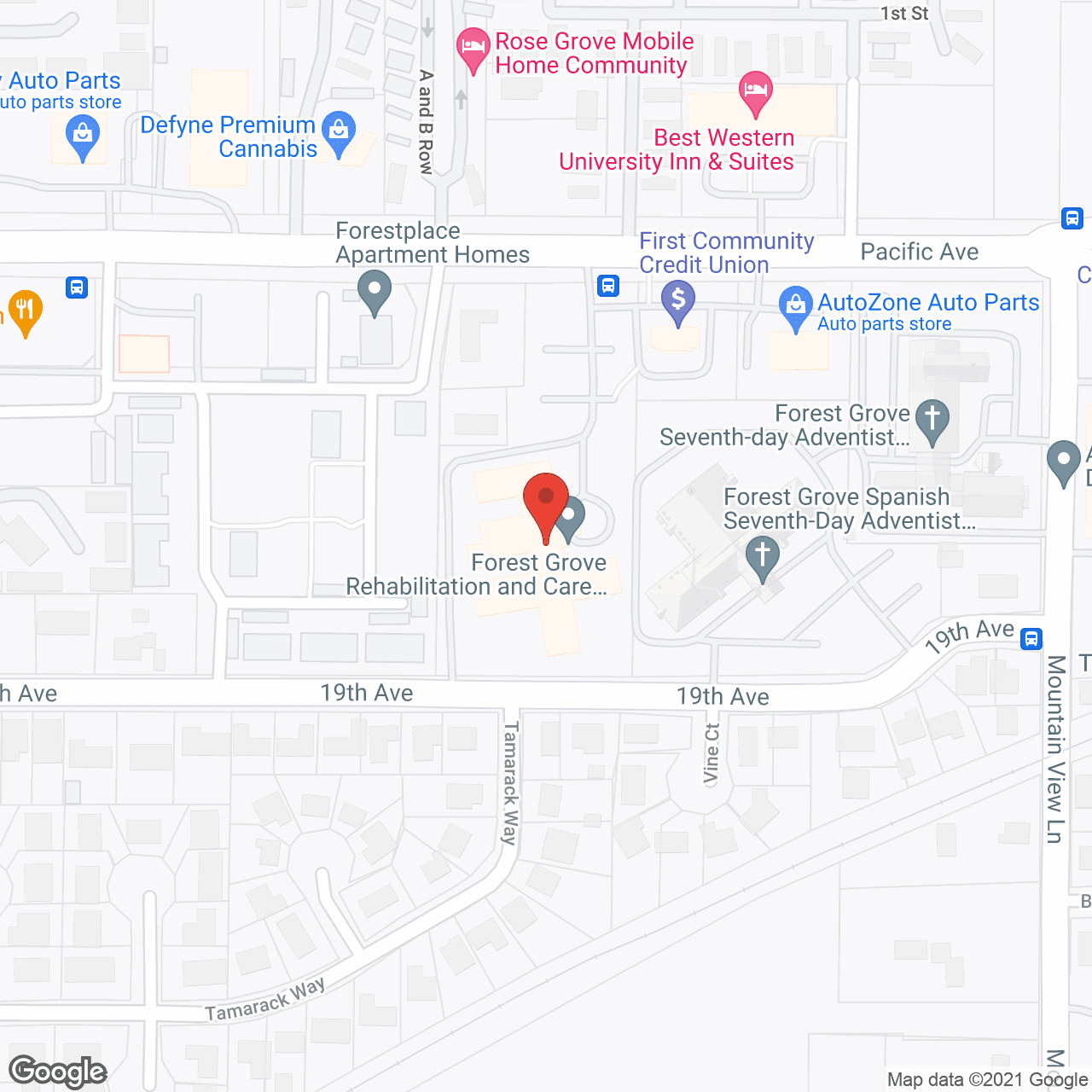 Prestige Forest Grove Rehabilitation and Care Center in google map