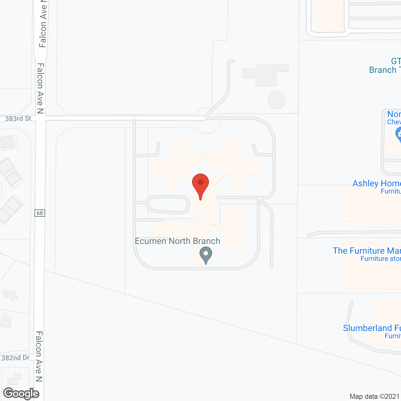 Ecumen North Branch in google map