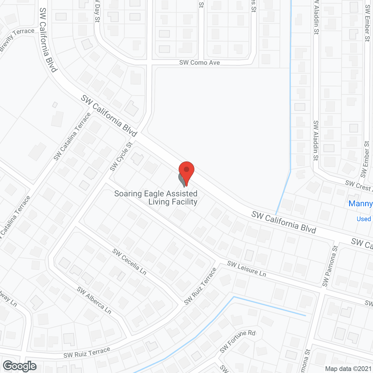 Soaring Eagle Assisted Living Facility in google map