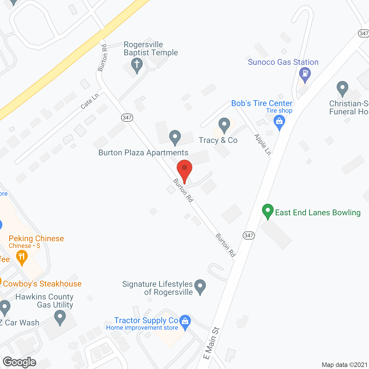 Burton Plaza Apartments in google map