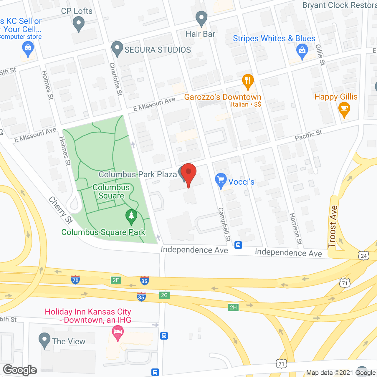 Columbus Park Plaza in google map