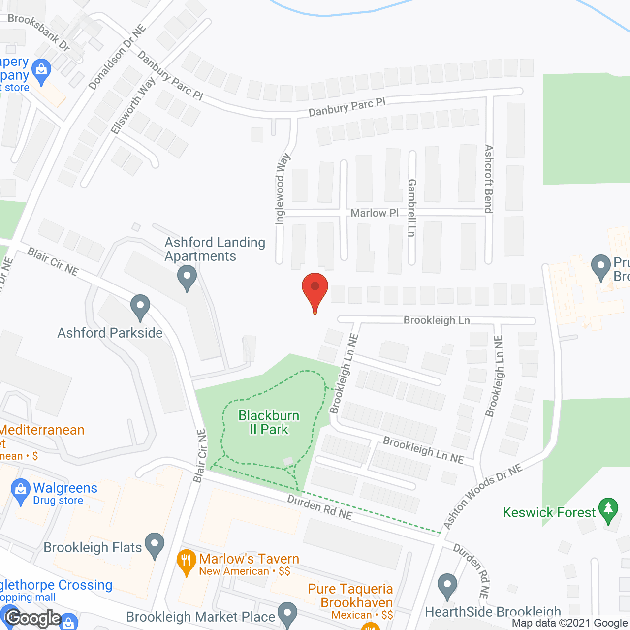 Ashford Landing in google map