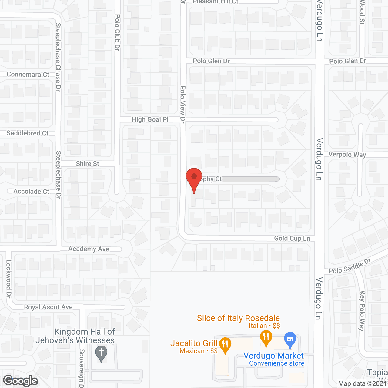 Arcadia Home Care I in google map